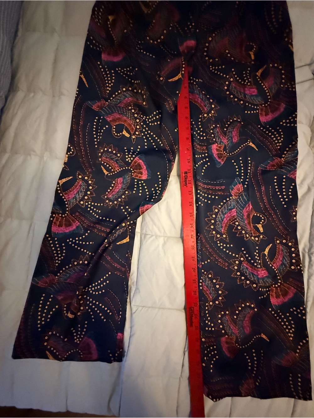 House of Harlow 1960 Navy Wide-Leg Printed Palazzo Pants - Picture 11 of 12
